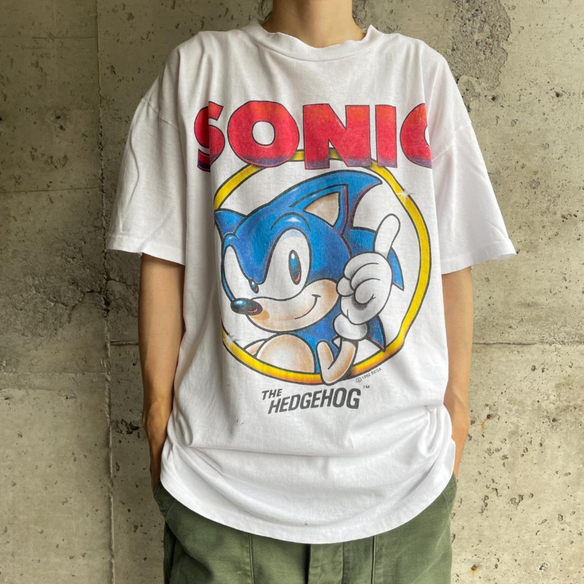 DF2】 Tシャツ ゲーム セガ SEGA ソニック 白 90s 1992年 | ビンテージ 