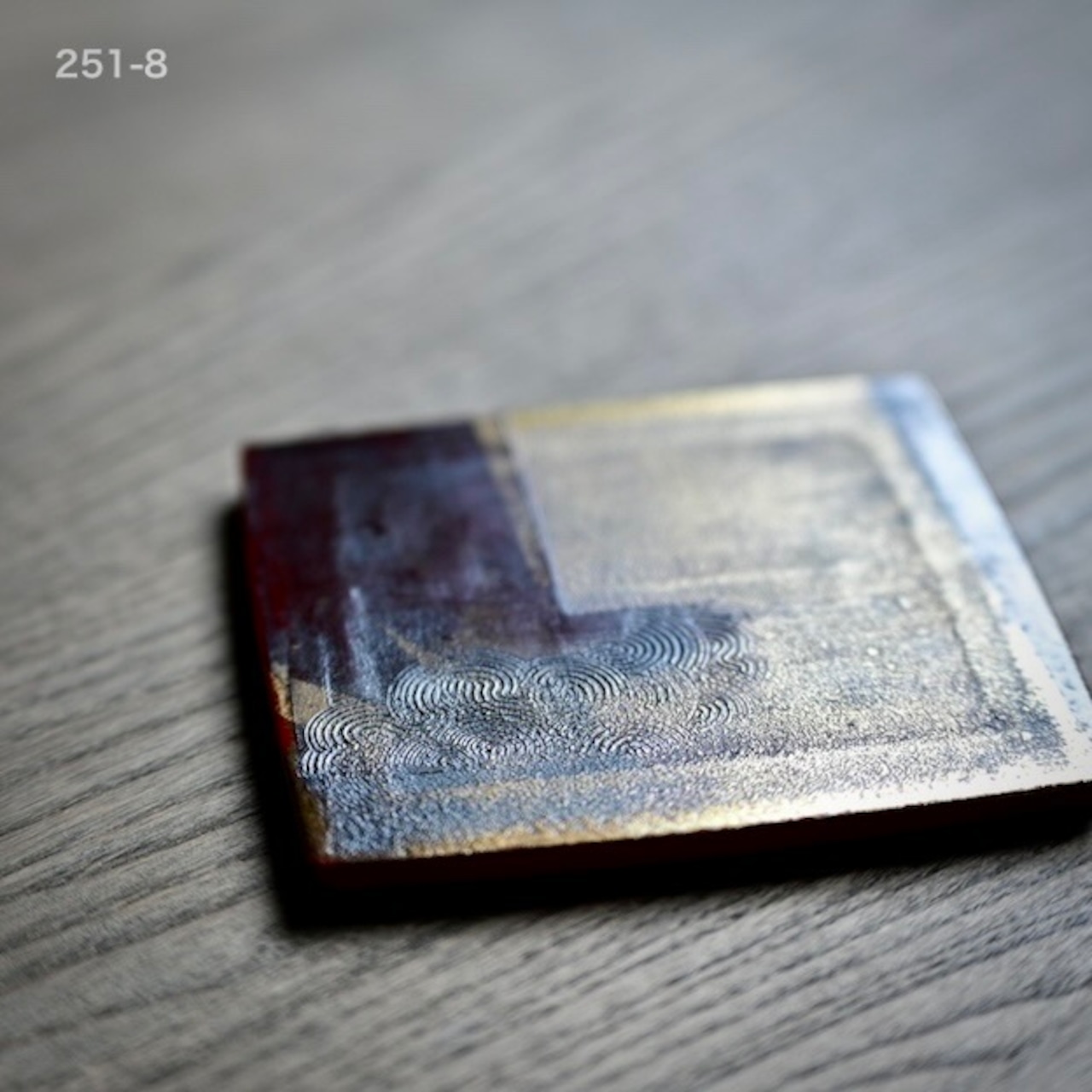 藤野征一郎　菓子皿・コースター ・正方形12cm　箔 (1枚）Seiichiro Fujino – Square Confectionery Plate / Coaster［2104150000229］