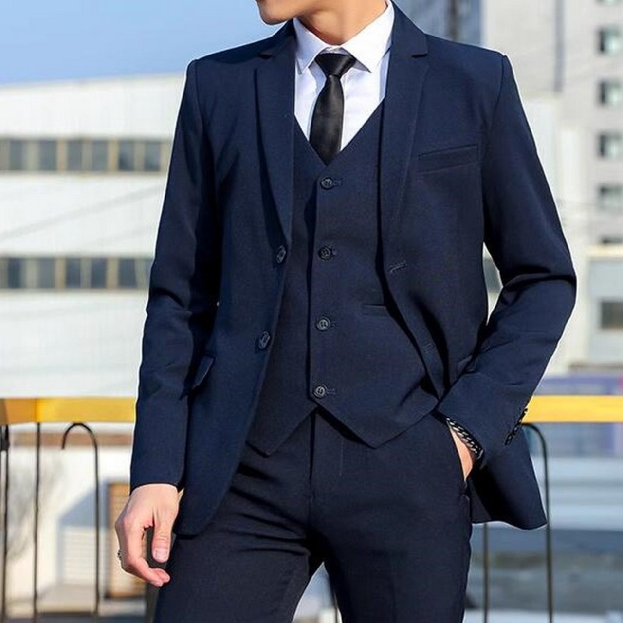 slim casual suit 2piece 00037