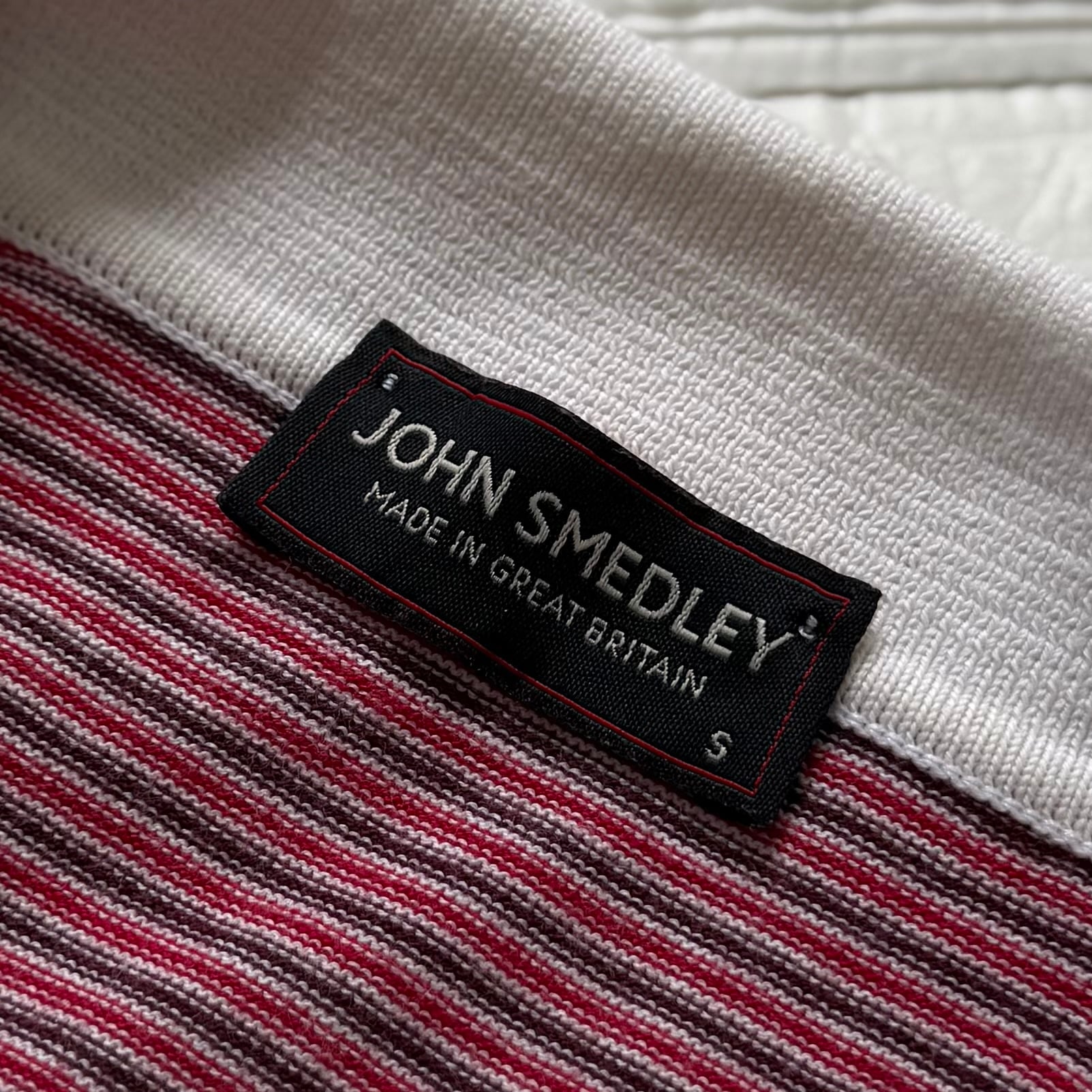JOHN SMEDLEY シーアイランドコットン マルチボーダー 半袖 ニット