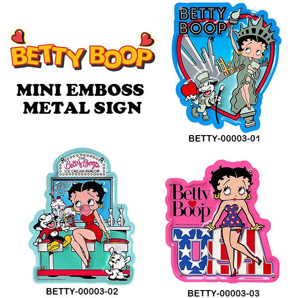 ベティ・ブープ(Betty Boop)ミニエンボス メタルサイン ベティ・ブープ(Betty Boop)ミニエンボス メタルサイン