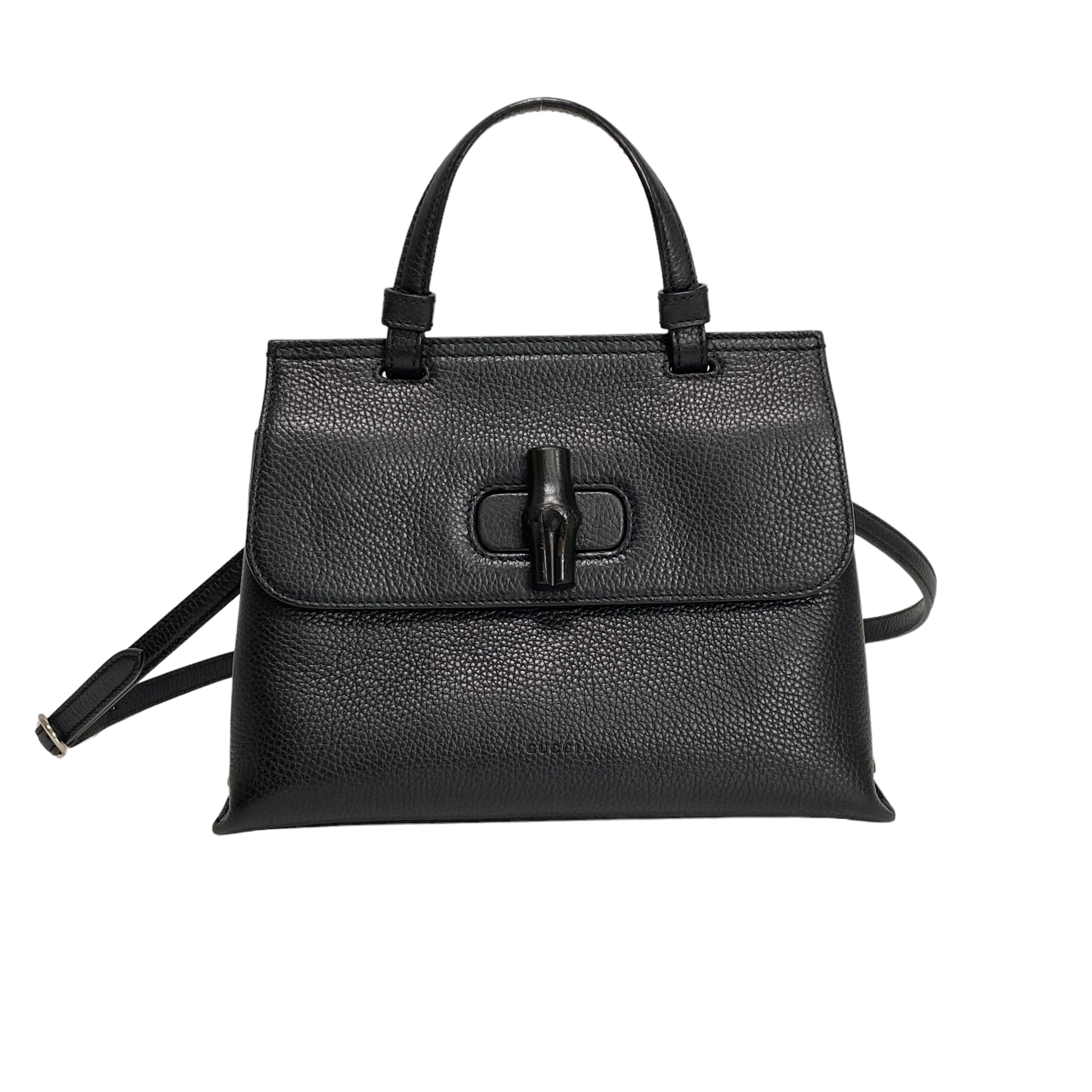 極美品 GUCCI ニューバンブー ハンドバッグ ターンロック