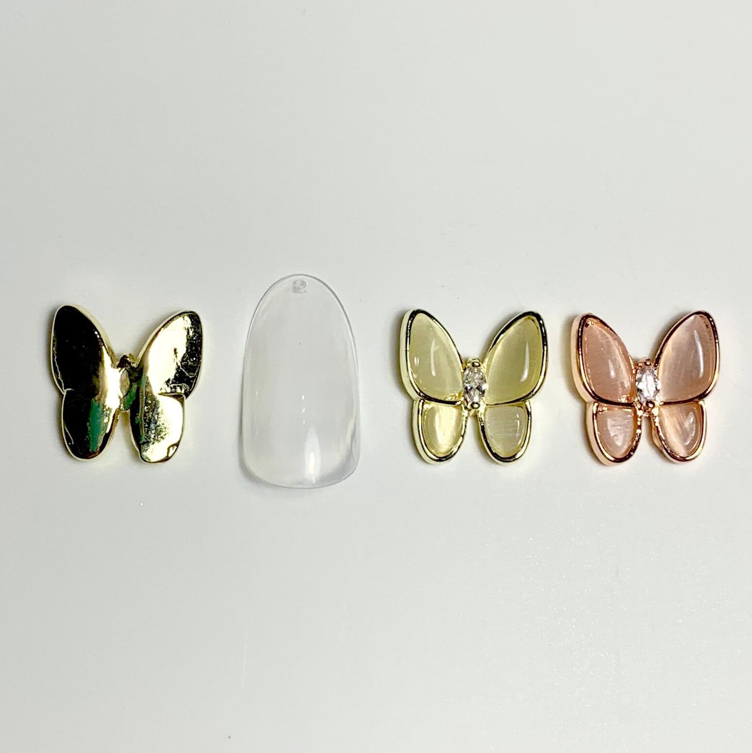 ジュエリーメタルバタフライパーツ、蝶々パーツ (4p) | Nail Shop Nail