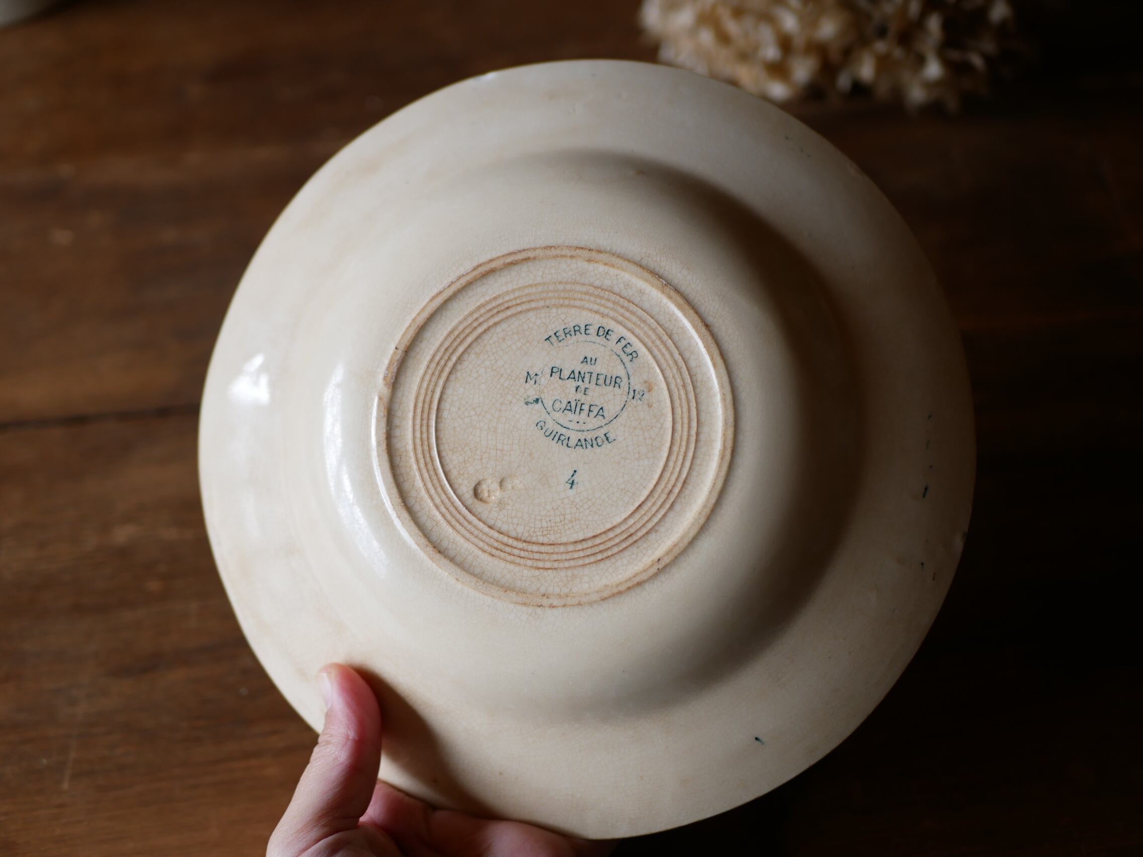 希少 美品 terre de fer お花のラヴィエ フランスアンティーク