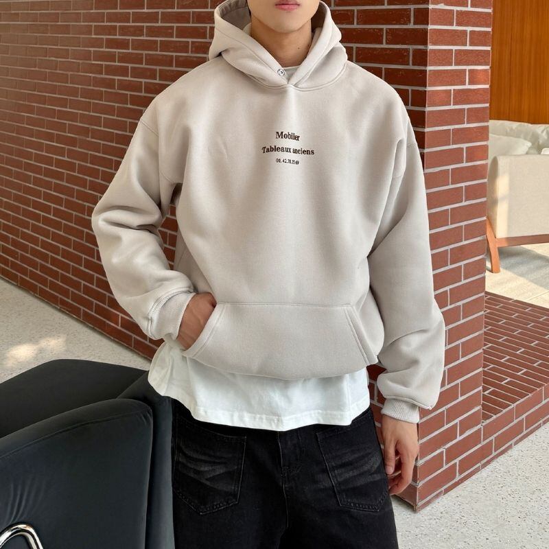 文字プリントスウェットパーカー C10408