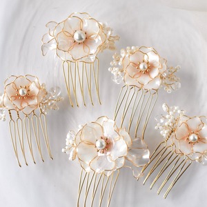 pink flower comb set【一点のみ】