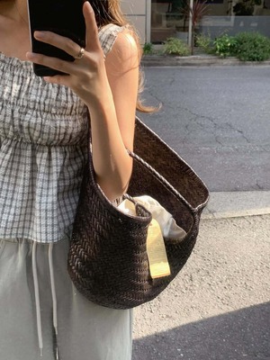 [LITER] blanc check blouse (即納)