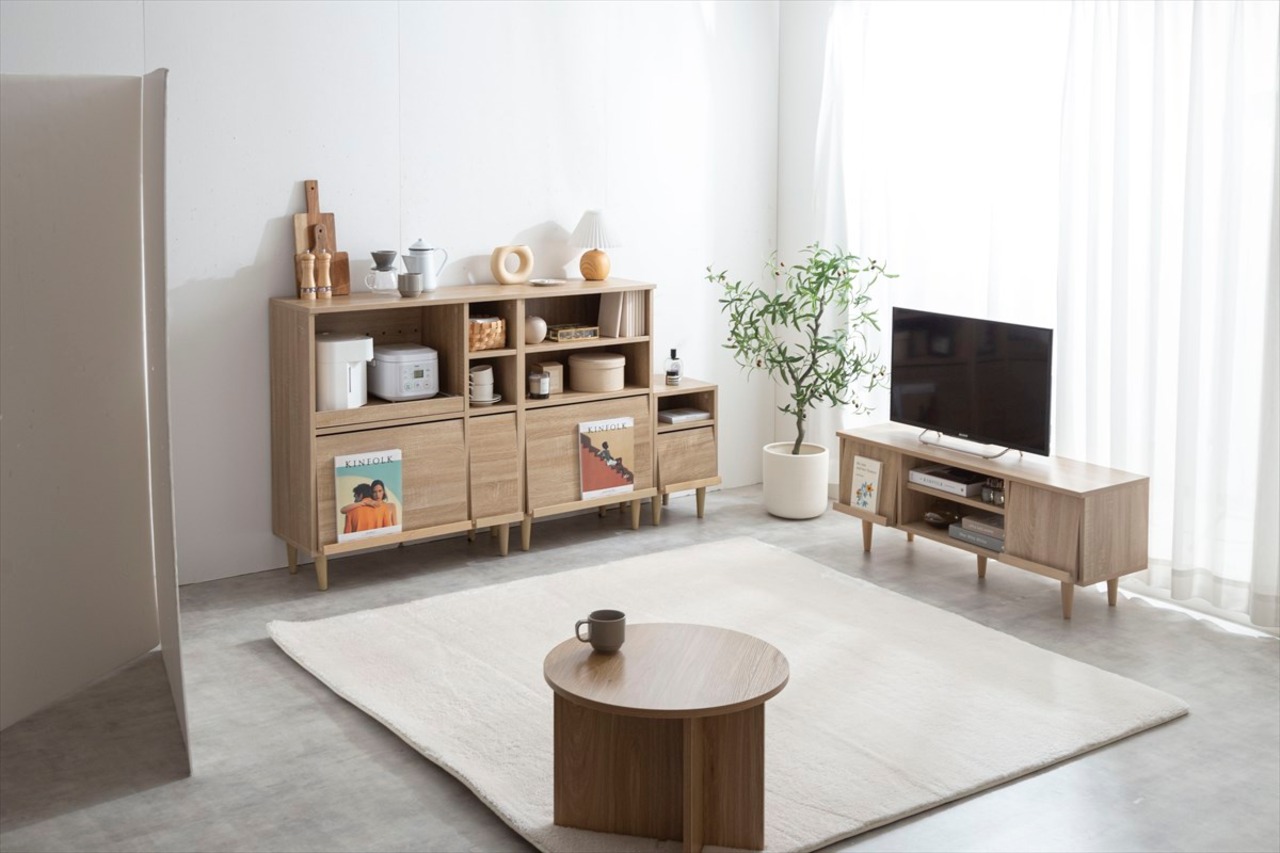 【幅81cm】Tony フラップ扉レンジ台