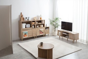 【幅81cm】Tony フラップ扉レンジ台