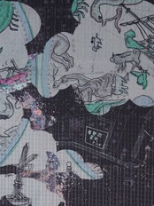 【受注商品】Rumi Rockキモノ「江戸天文学」グレー　[A1778]