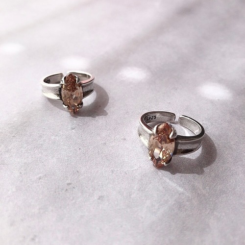 silver925 ring ニュアンスカラーストーンリング