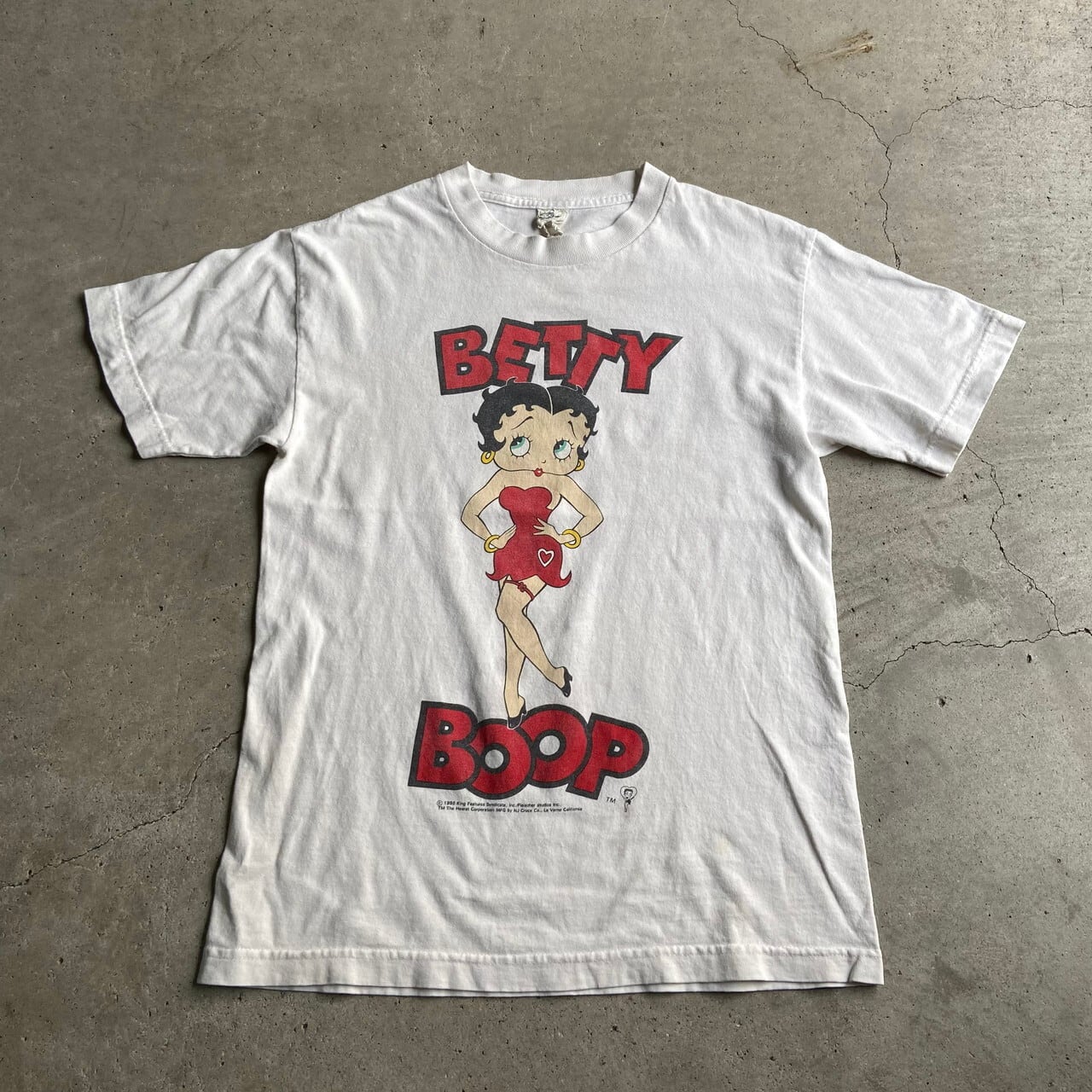 VINTAGE 70's 80's Betty Boop Tシャツ 染み込み