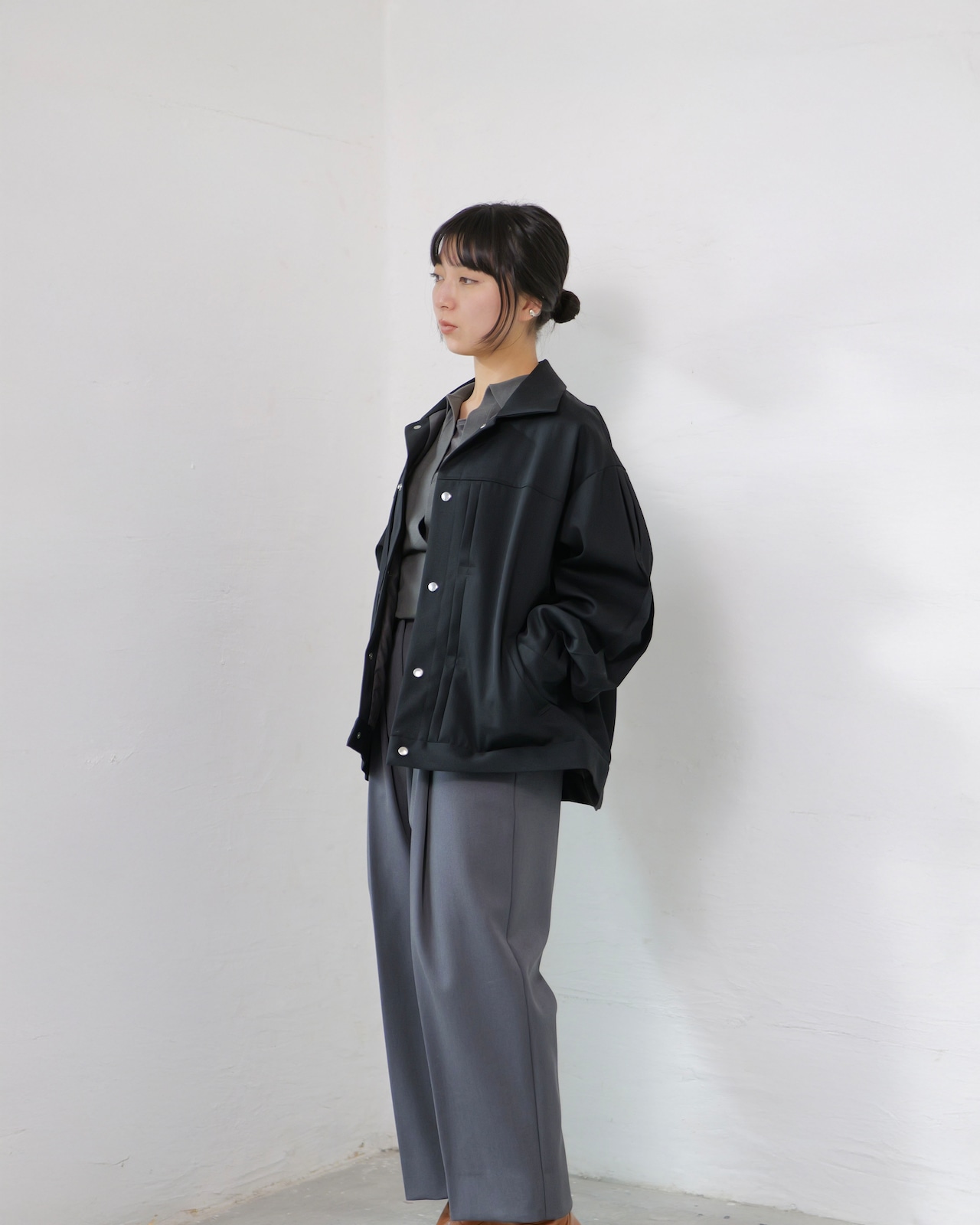 itochi - Wool Gabardine Type 2 Jacket :Black|高密度ウールギャバ/ウレタン含浸