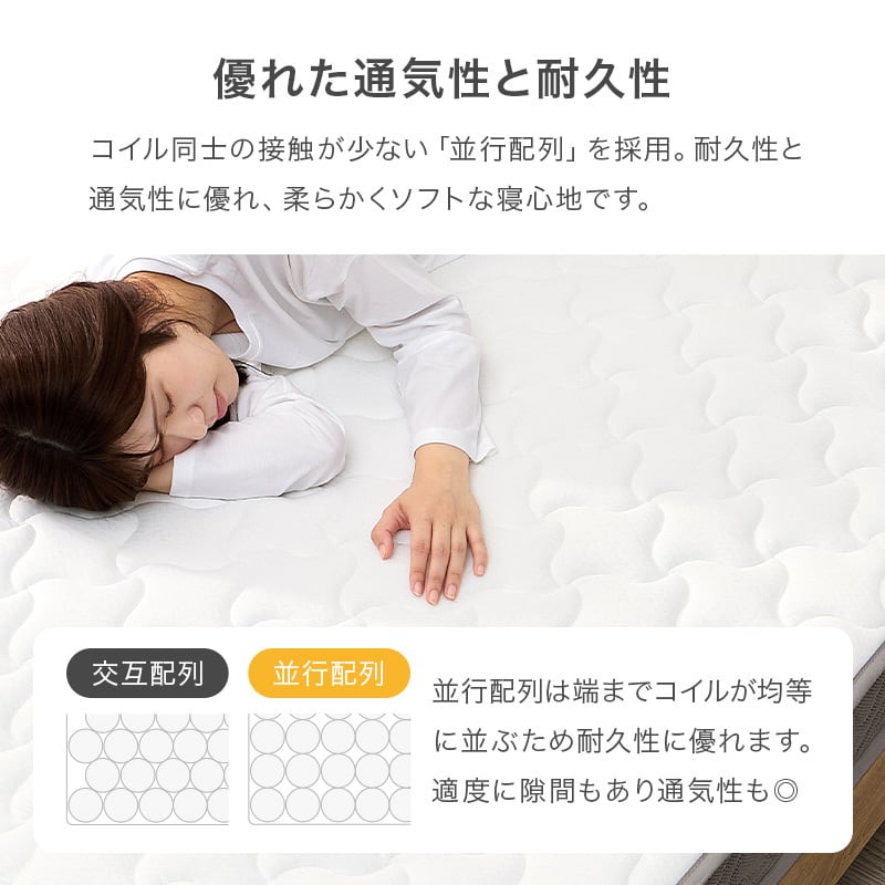 【完成品】ポケットコイルマットレス 圧縮ロールタイプ 4サイズ展開 寝具 一人暮らし ワンルーム 幅120cm