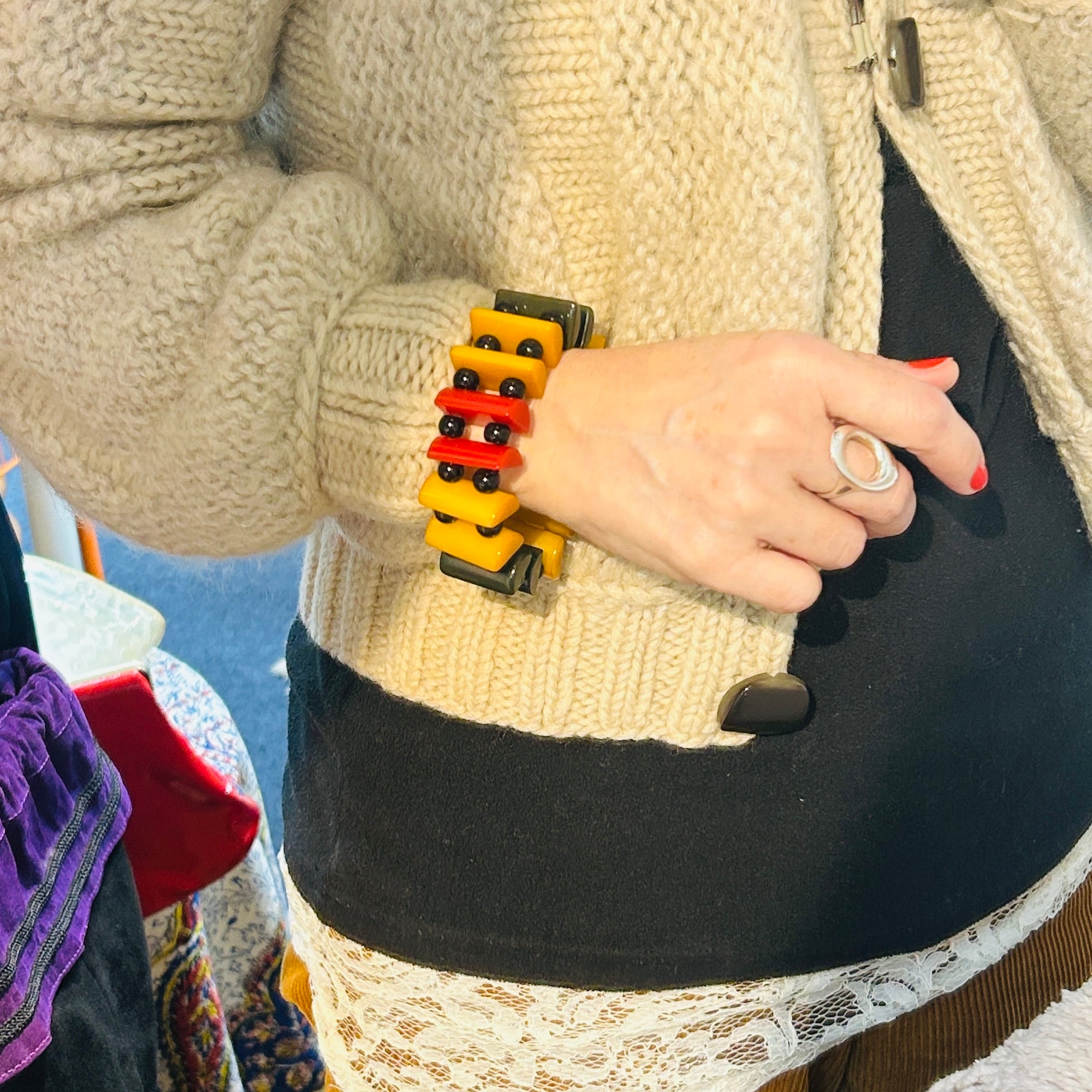 BAKELITE マルチカラーベークライト STRETCHブレスレット | Milo