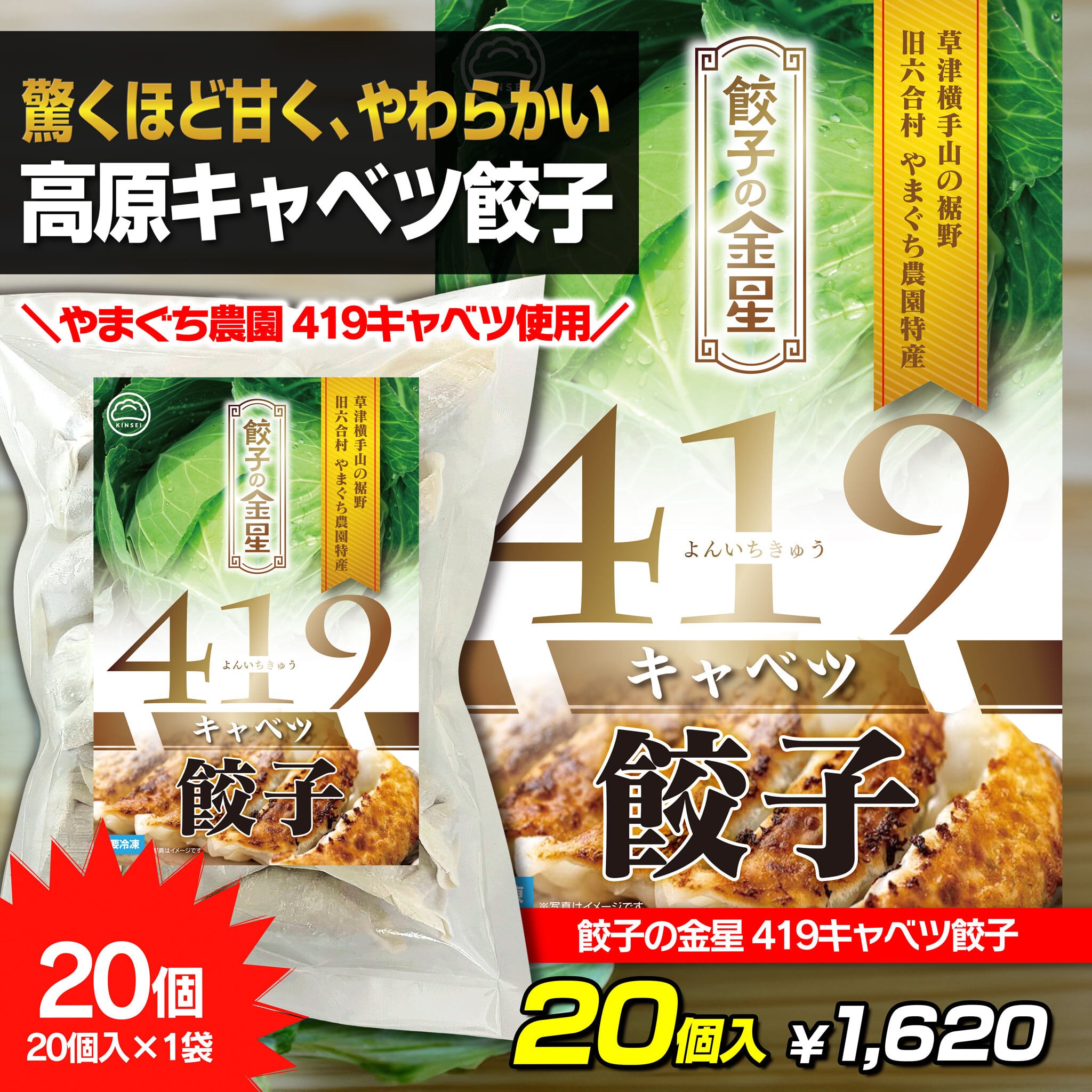 餃子 鉄人餃子（冷凍） – 奈良まほろば館