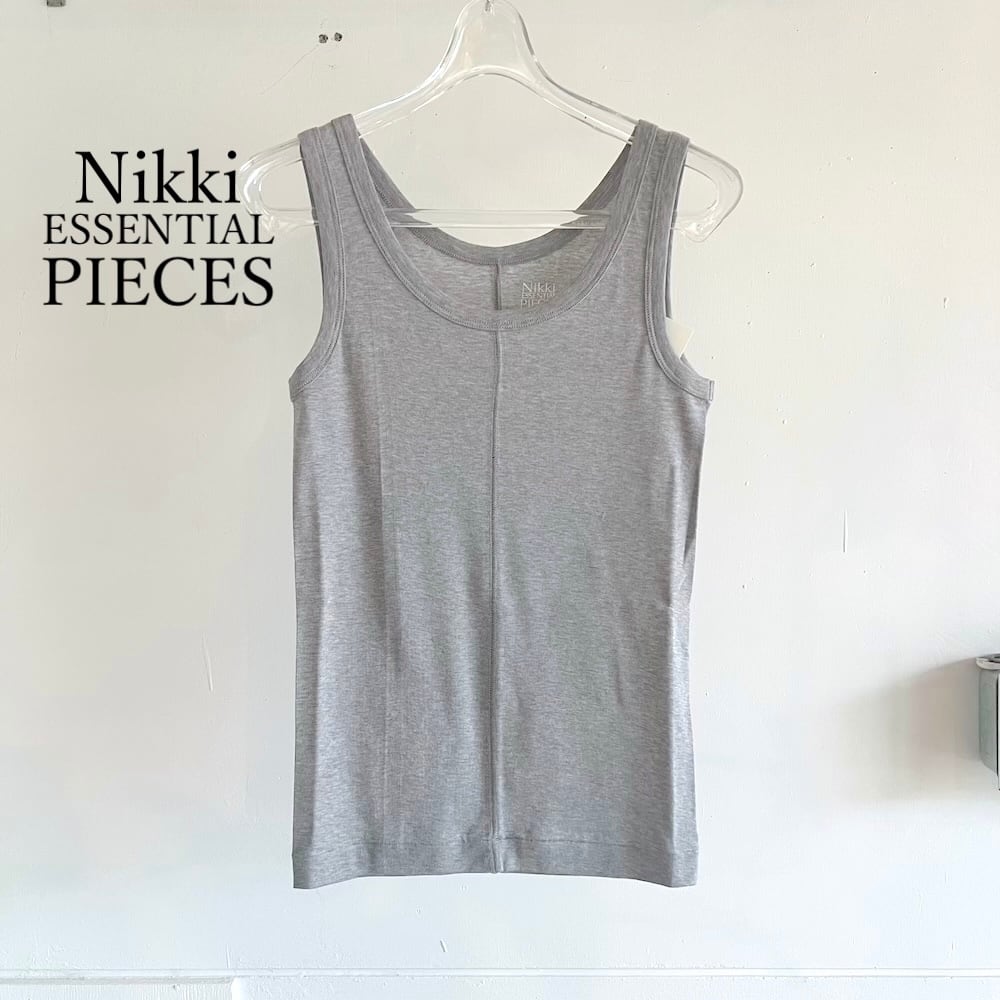 NIKKI ESSENTIAL PIECES コットンニットベスト　グレー Nikki ESSENTIAL PIECES/ニッキエッセンシャルピーシーズ・Giza Cotton