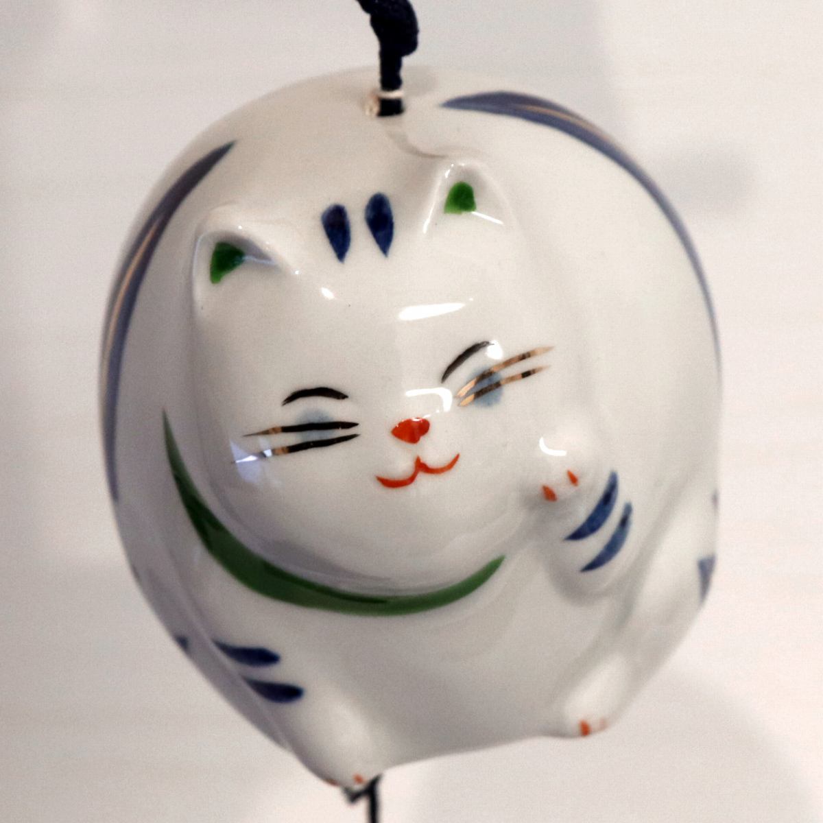 薬師窯・陶製・風鈴・招き猫・No.200407-95・梱包サイズ60