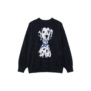 アニマル柄ラウンドネックセーター C10665