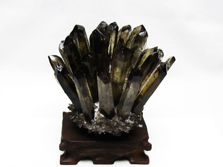 モリオン クラスター 黒水晶 原石 台座付属 一点物 182-8404 | 天然石