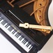 ヴィンテージスタインウェイピアノのパーツを使ったネクタイクリップ S-017  Vintage steinway piano capstan necktie bar clip (Hexagon)