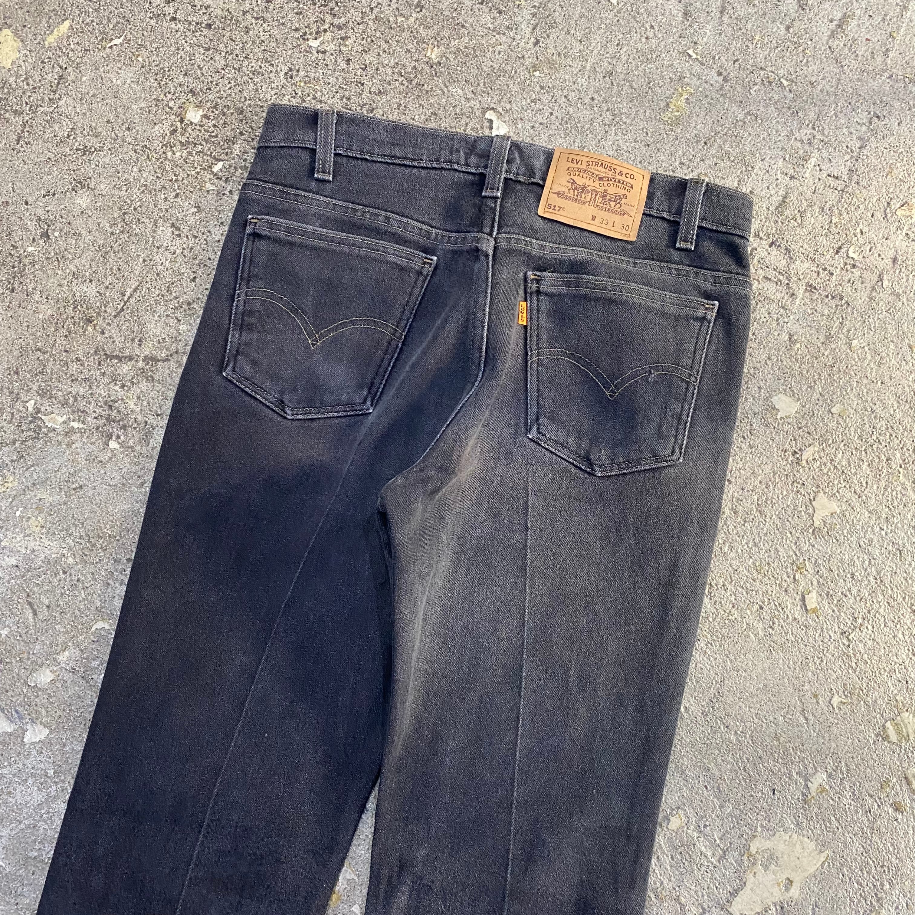 90s Levi's 517 Black stretch denim pants | What'z up
