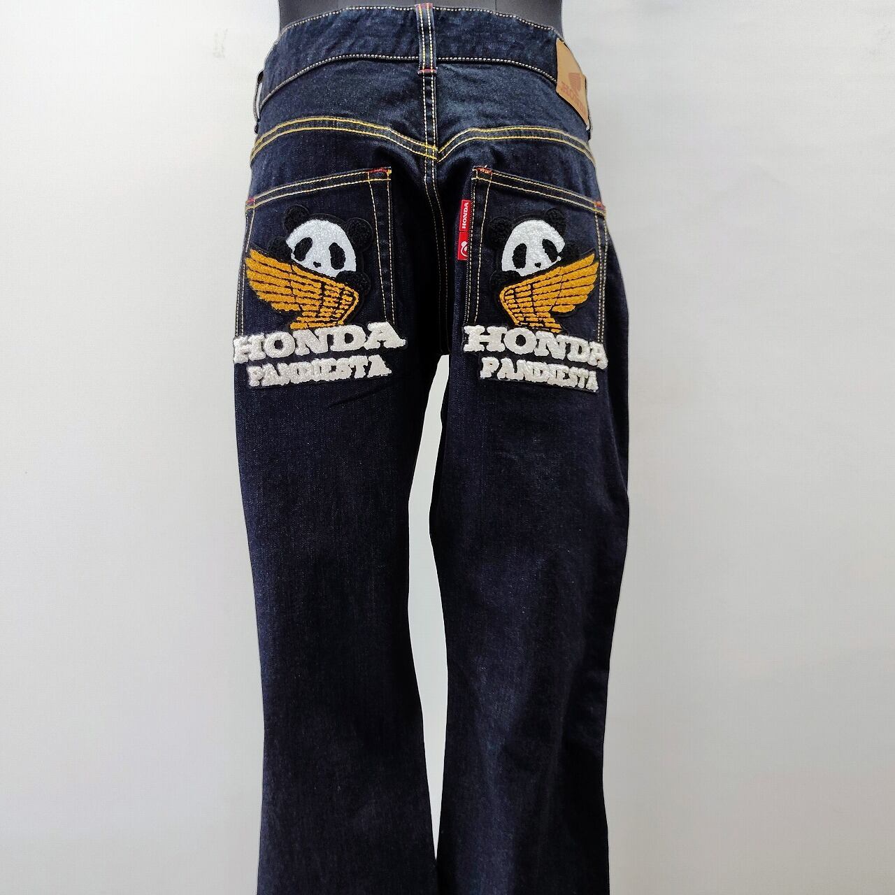 パンディエスタHONDAコラボ 刺繍デニムパンツ 38インチ 紺 Denim pants