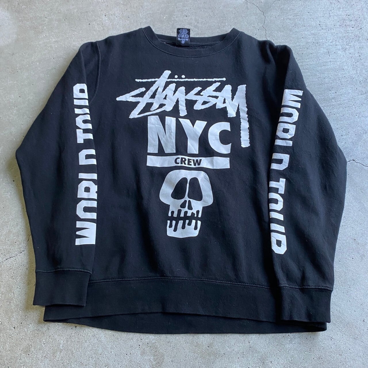 Stussy ステューシー WORLD TOUR スウェット メンズS 古着トレーナー 
