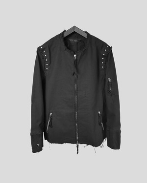 抽選販売　22PREFALL / Y DENIM BOMBER JACKET -STUDDED EDITION- / BLK