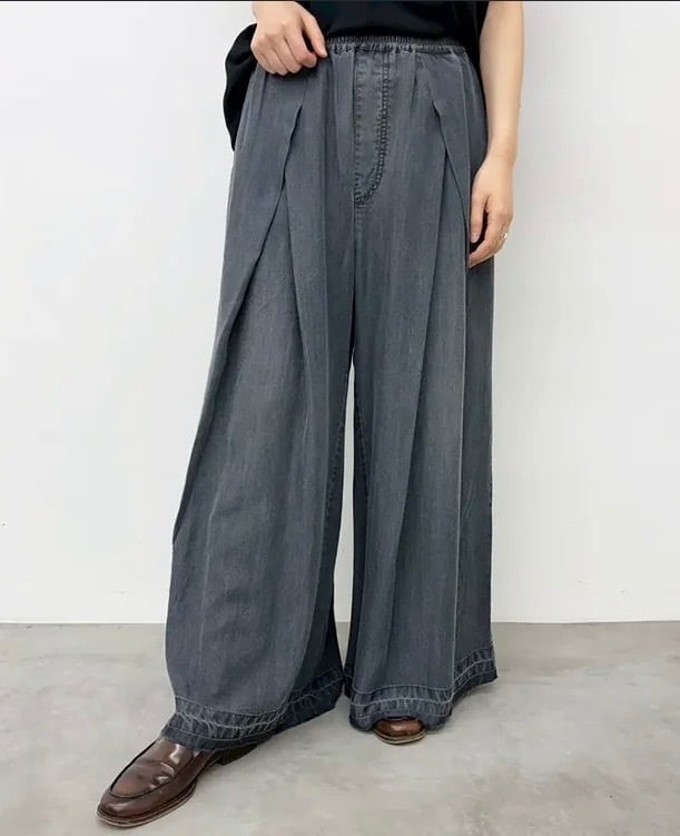 ayane】 26/1月展 麻混デニムバレルレッグパンツ 826502 | Posie dress
