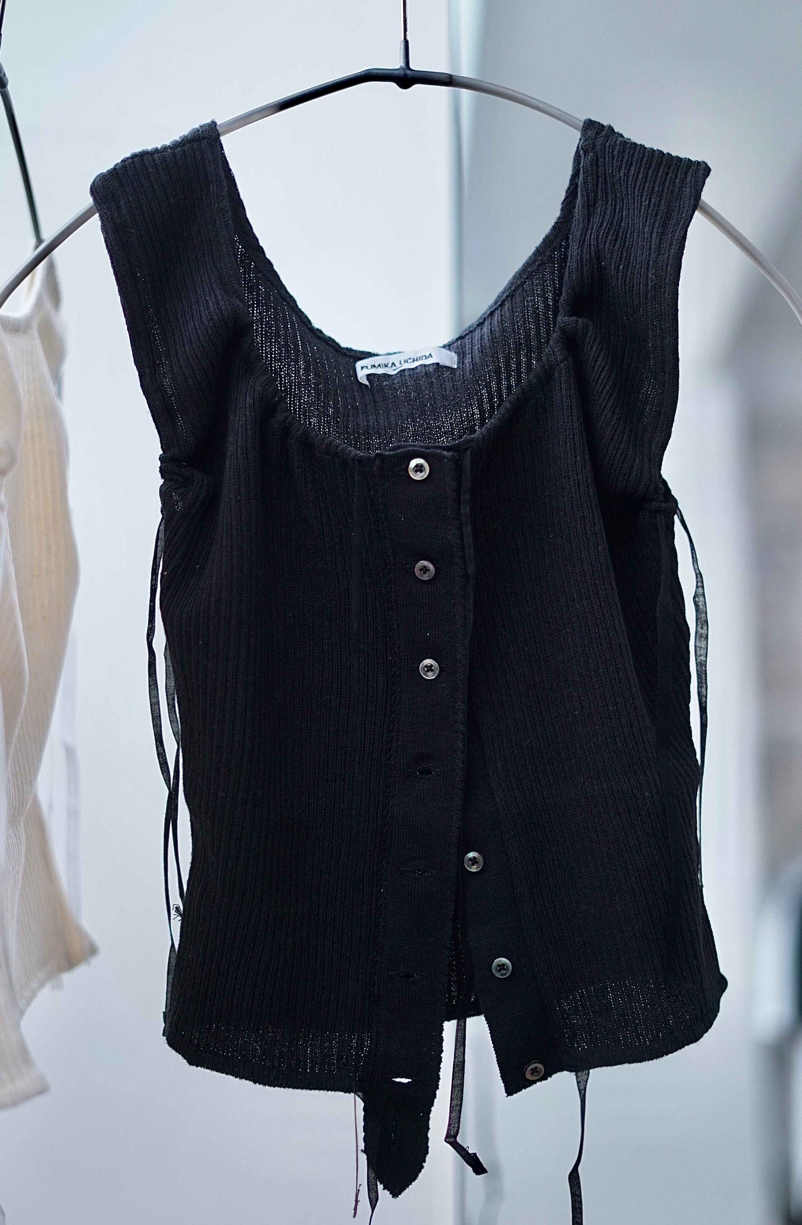 FUMIKA_UCHIDA / VINTAGE RIBBED CORSET TOP_SLEEVELESS FUMIKA_UCHIDA / VINTAGE RIBBED CORSET TOP_SLEEVELESS