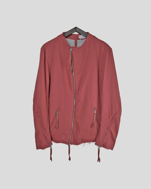 ASKYY / CURVED ZIPPER RIDERS JACKET / LIMITED RED