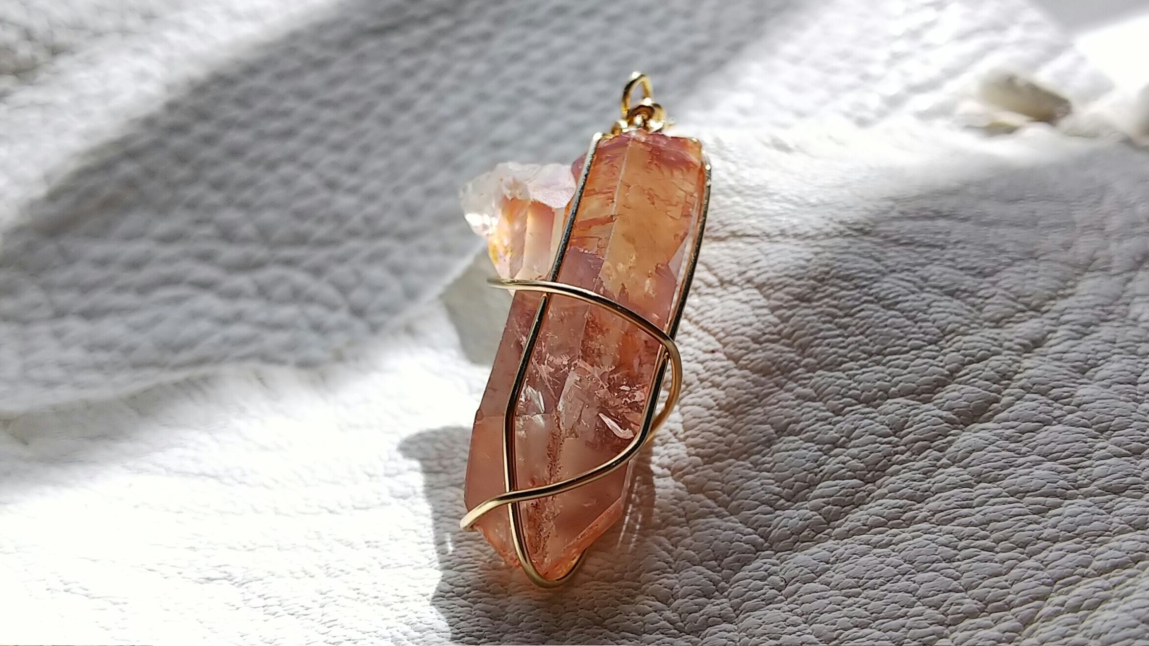 422 14kgf宝石質クリスタル・シトリン・アメジストのチャーム