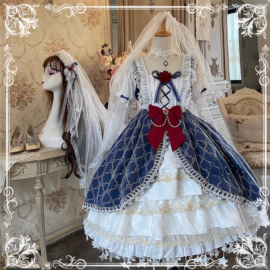 オリジナル 華麗な 花嫁 lolita ドレス ロリータ ワンピース L152 
