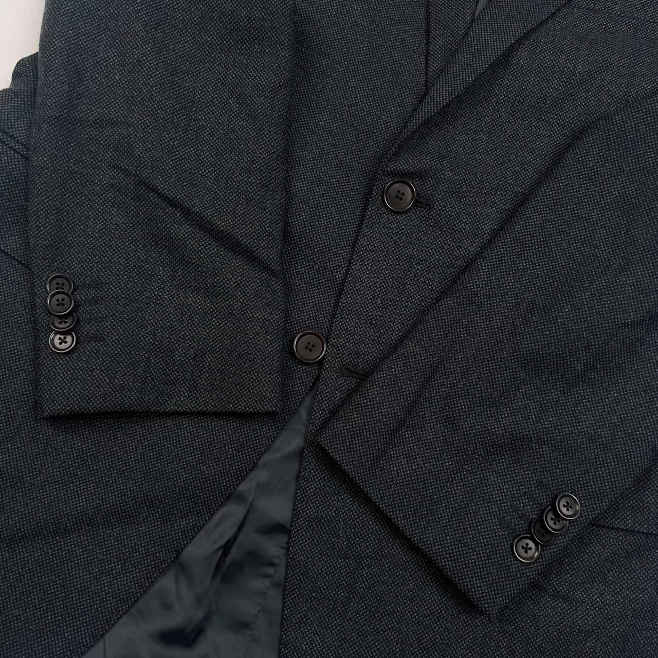 UNITED ARROWS GREEN LABEL RELAXING ユナイテッドアローズ グリーンレーベルリラクシング REDA VALLEMOSSO イタリア製生地  2B テーラードジャケット 48/ダークグレー メンズ