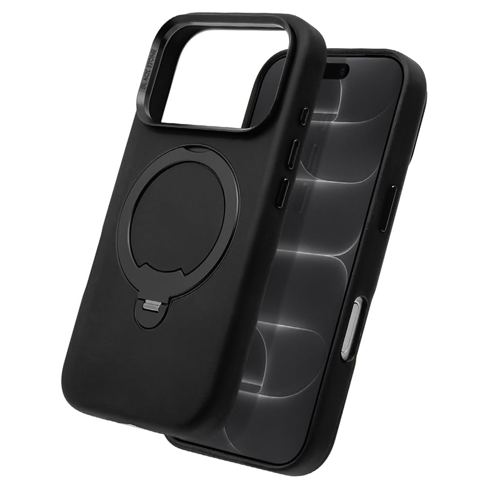 ラスタバナナ ケース iPhone18Pro 17Pro 共用 ハイブリッド BLACK STONE Silkedge 9633IP6BBSTBK