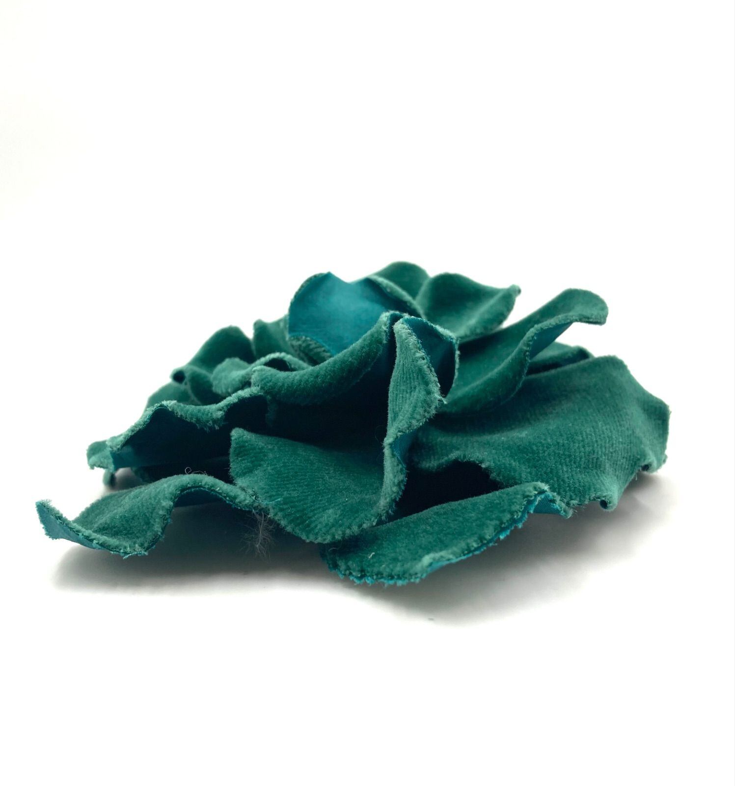 CHANEL シャネル カメリア コサージュ ブローチ ベルベット地 ベロア