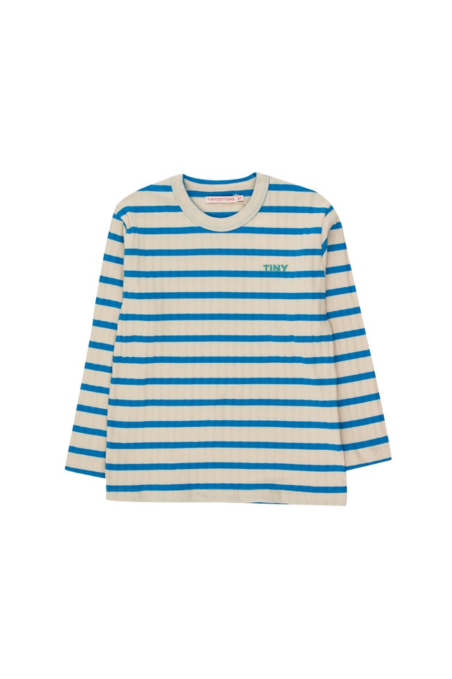TINY COTTONS - RIB STRIPES TEE / vanilla
