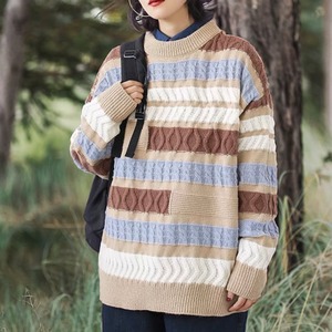 Round neck sweater -2col- A0047