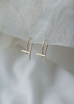 ★限定特典つき【片側販売】フックピアス金具-チャーム専用／K14GF