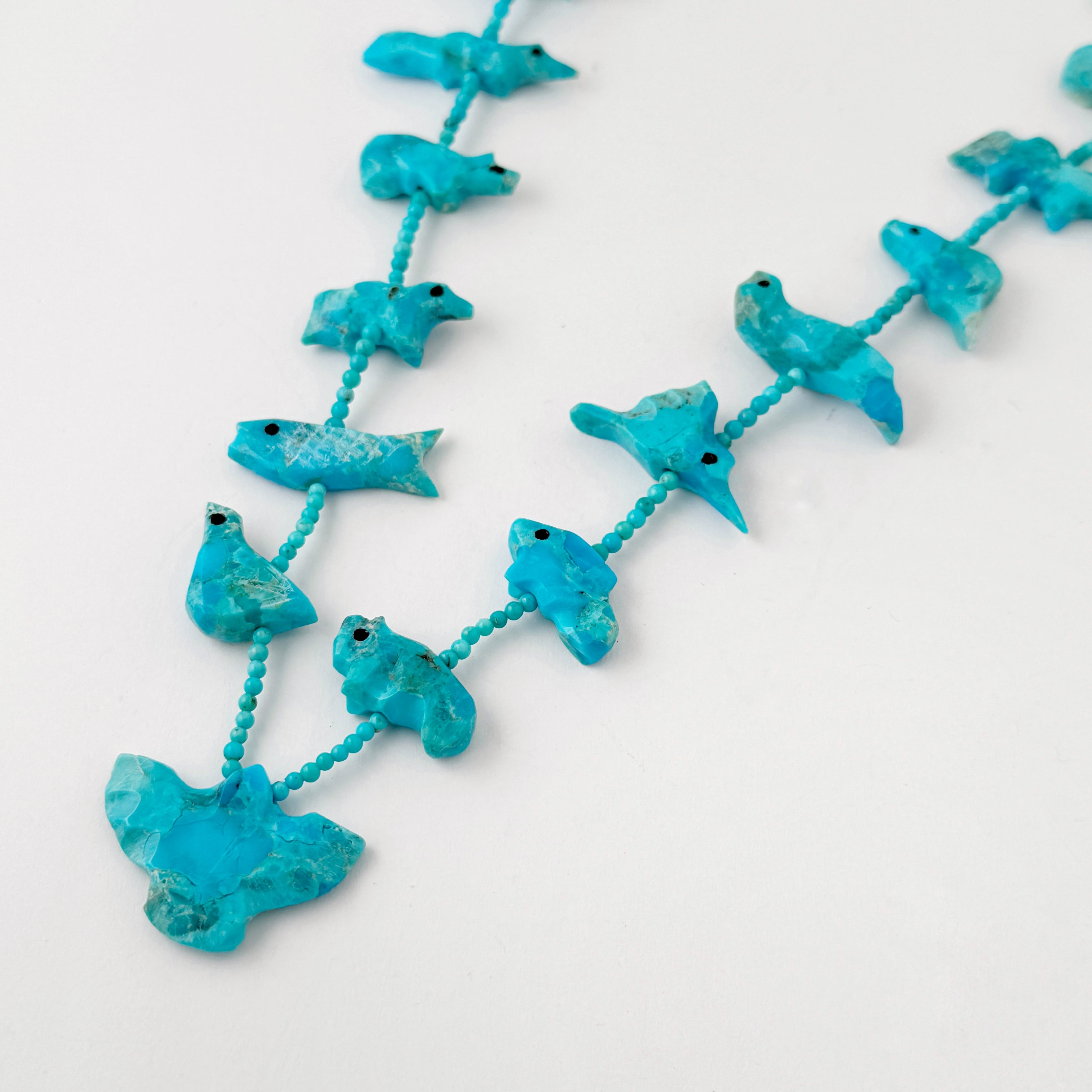 Indian Jewelry》 ターコイズ ボリューム フェティッシュネックレス 鳥
