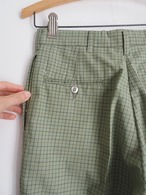 1970’s Vintage Check Slacks Pants Aluminum Zip／W27