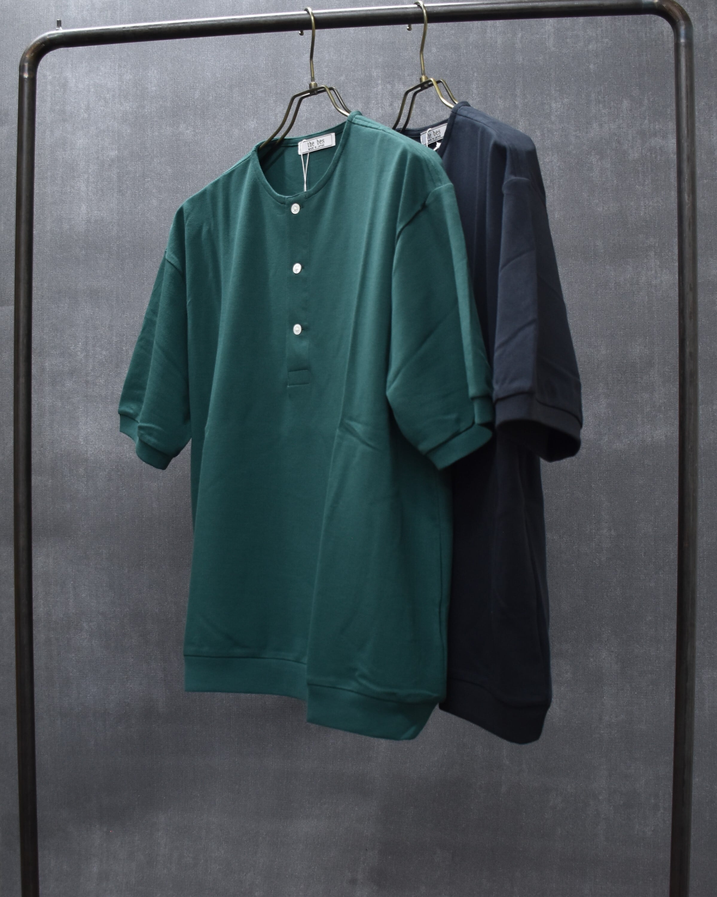 eir supima pique henry neck short sleeve. | the bes made in japan