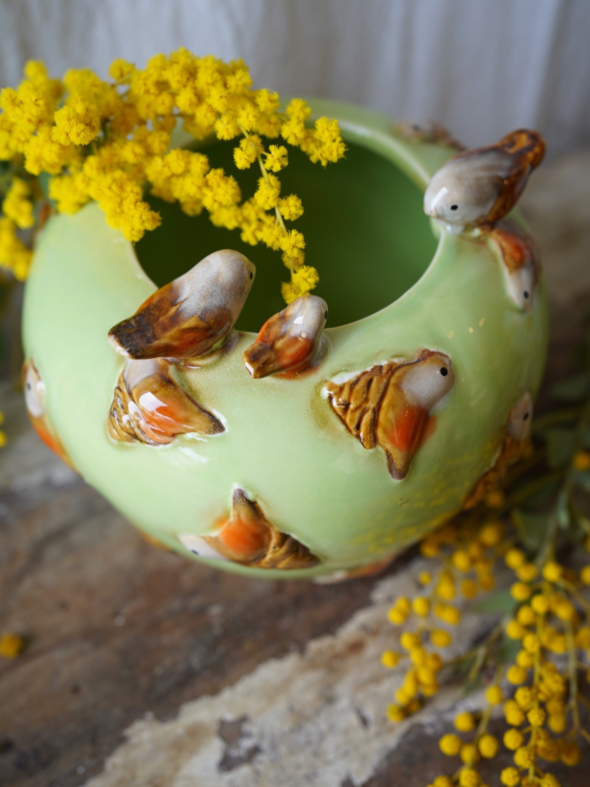 アンティーク 花瓶 陶器 置物 花入 インテリア グリーン 緑 アンティーク 花瓶 陶器 置物 花入 インテリア グリーン 緑