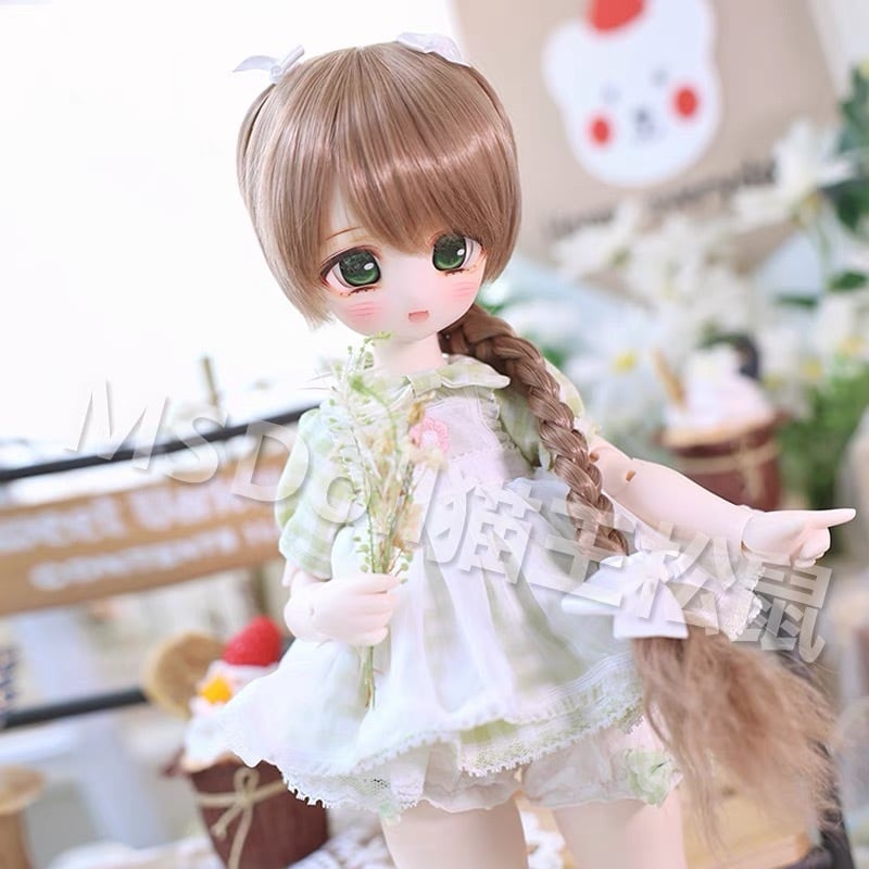 全3色！ロング 三つ編み ウィッグ かつら ウイッグ Wig BJD 1/3 球体