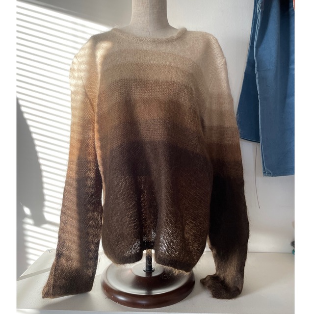 Gradation brown knit