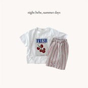 【取寄/韓国直送】Nightbebe  26/SM チェリーTシャツ ｜夏服｜韓国子供服