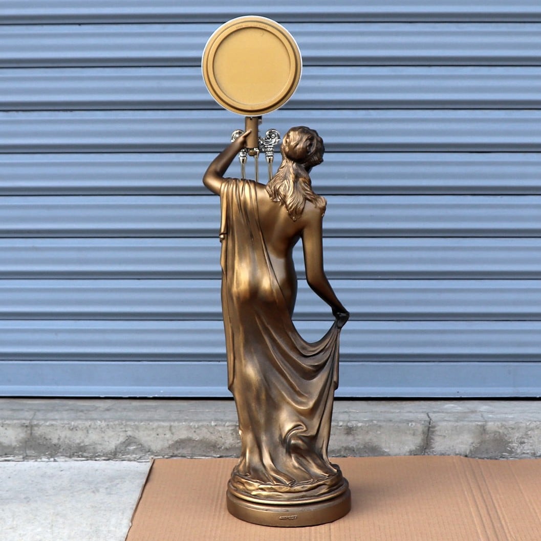 女神時計・振り子式・置時計・女神像・置物・No.210513-47・梱包サイズ