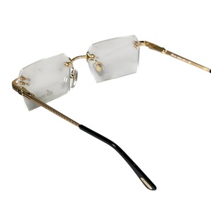 (nos) vintage HILTON 24k plated rimless glasses “MONACO” “305R”