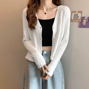 ニット カーディガン レディース 韓国 春秋 トップス 羽織り 重ね着 おしゃれ シンプル きれいめ リブニット 大人 かわいい カジュアル ショート丈 大人可愛い 大人女子